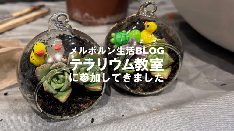 初めてのテラリウム！メルボルンでワークショップに参加してきました！